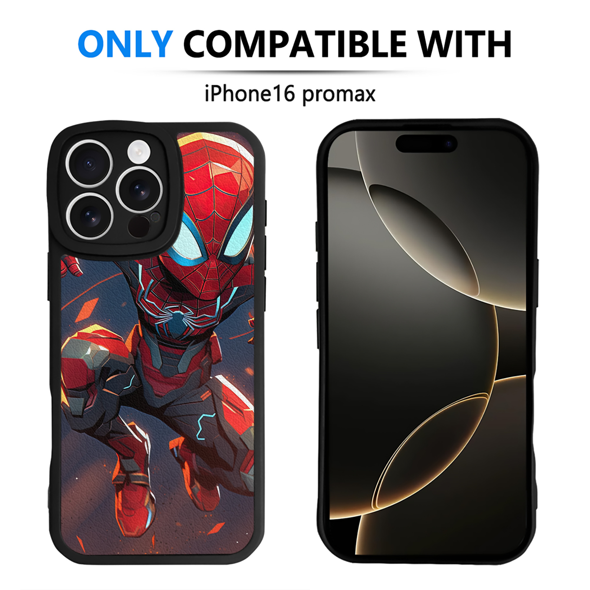 Spider Man スパイダーマン 【iPhone 16シリーズ対応】シリコンスマホケース（レザー調） 材質：シリコン